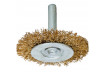 Wire wheel brush brassed ø50mm (2") with shank thumbnail