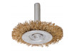 Wire wheel brush brassed ø75mm (3") with shank thumbnail