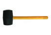 Rubber mallet round wooden handle black 225g BS thumbnail