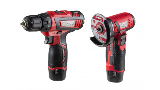 Cordless Drill & Angle Grinder12V 2Ah 75x10mm RDP-CDLCAG03 image