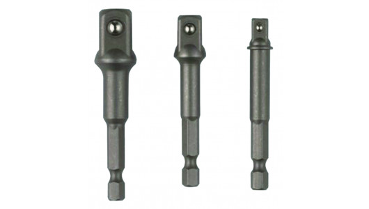 Adapters set 1/4" HEX to 1/4", 3/8", 1/2" square 3 pcs. RD image