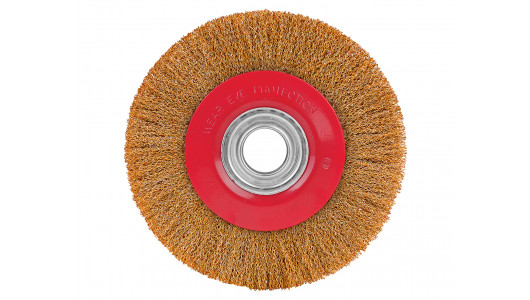 Wire wheel brush brassed ø150mm for bench ginder image