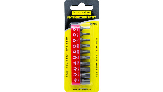 Penta safety hole Bit set 1/4, 10pcs, TS8-50 TMP image