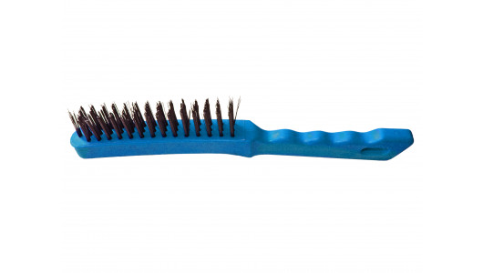 Steel wire brush plastic handle 3 rows GD image