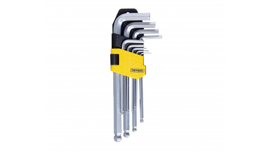 Long arm ball point hex key 1.5-10mm set 9pcs CR-V TMP image