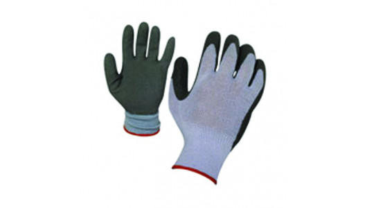 Ръкавици сиво трико / сив латекс - хенгер TS image
