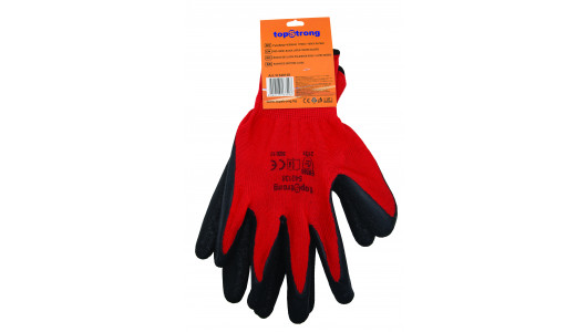Black latex red base gloves TS image