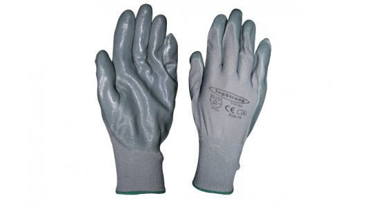 Ръкавици сивo трико / сив нитрил TS image