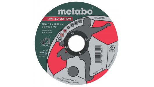 Disc metalic 125x1.0x22.2mm A60T Inox. image