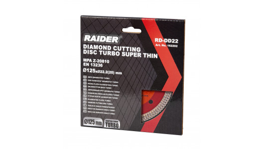 Diamond Cutting Disc TURBO super thin 125x22.2mm RD-DD22 image