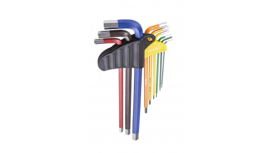 Hex key set 1.5-10 mm, 9 pcs., extra long COLOR TMP image