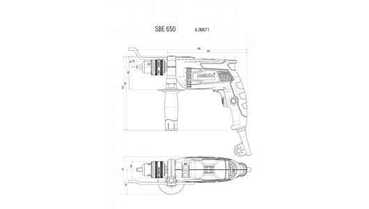 Бормашина ударна 650W METABO SBE 650 SSBF в куфар image