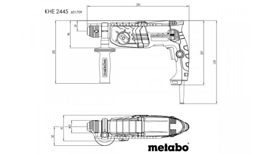 Перфоратор 800W 24mm SDS+ METABO KHE 2445 KOMBI image