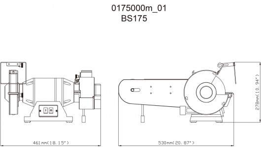 Hârtie abrazivă combinată + șlefuitor cu bandă 175 mm 500W M image