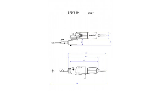 Шлайф лентов 950W 6-19x457mm METABO BFE 9-20 image