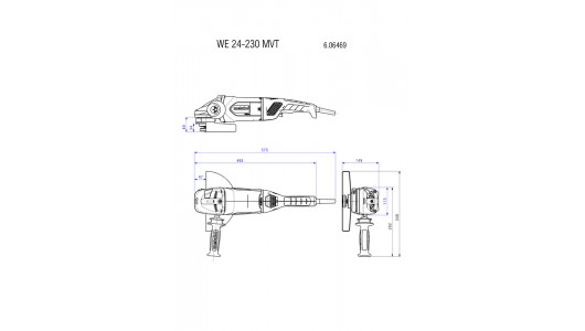 Ъглошлайф 230mm 2400W METABO WE 24-230 MVT image