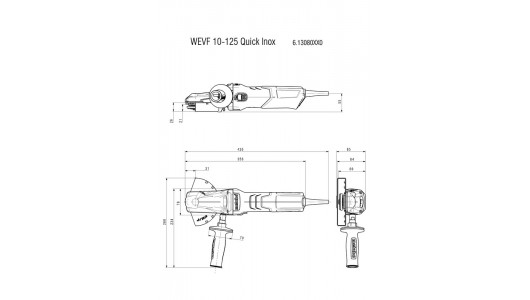 Ъглошлайф 125mm 1000W METABO WEVF 10-125 QUICK INOX image