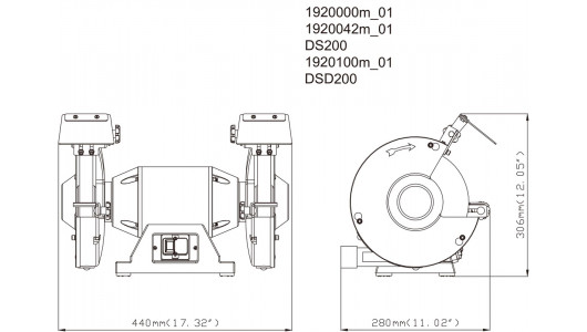 Шмиргел 600W 200mm METABO DS 200 image