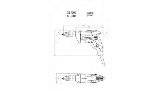 Винтоверт ел. за гипсокартон 600W 4000об/мин METABO SE 4000 image