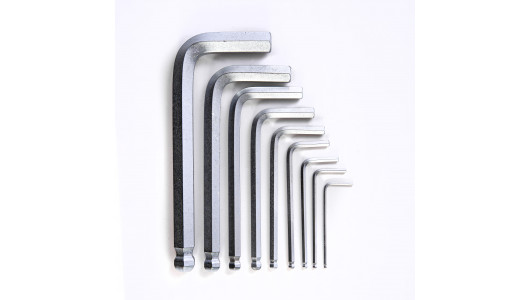 Short arm ball point hex key 1.5-10mm set 9pcs CR-V TMP image