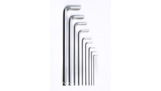 Extra-long arm ball point hex key 1.5-10mm set 9pcs CR-V TMP image