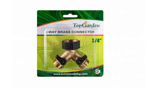 2-way brass connector 3/4" TG image