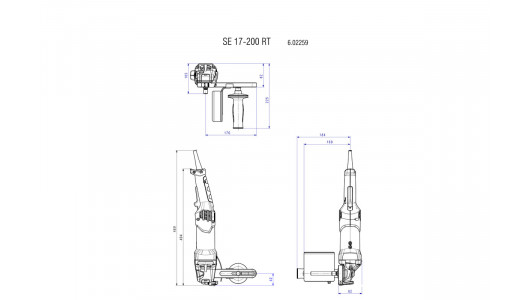 Сатинираща машина 1700W METABO SE 17-200 SET image