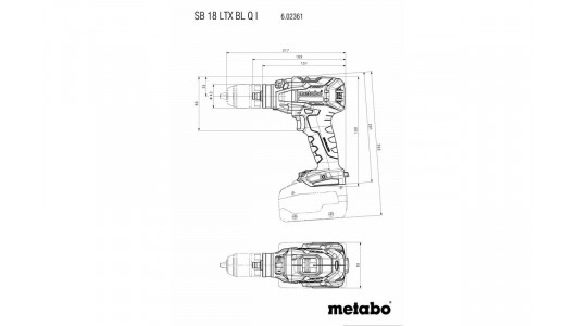 Мașină de găurit cu percuție 18V 130Nm MB SB 18 BL Q 2X5.2Ah image