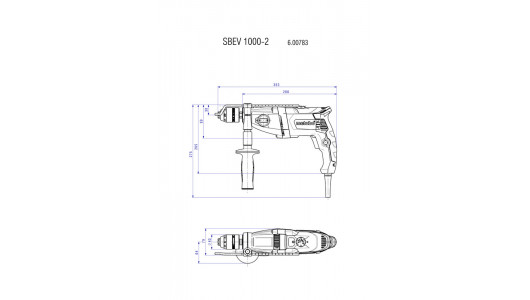 Бормашина ударна 1010W METABO SBEV 1000-2 ZKBF image