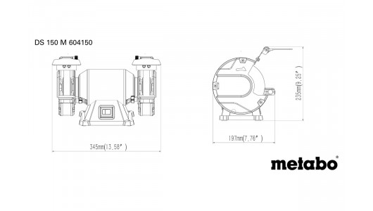 Polizor de banc 370W 150mm METABO DS 150 M image