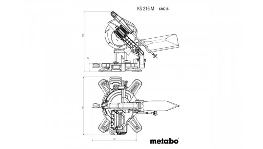 Ferăstrău transversal ø216mm METABO KS 216 M PCL image