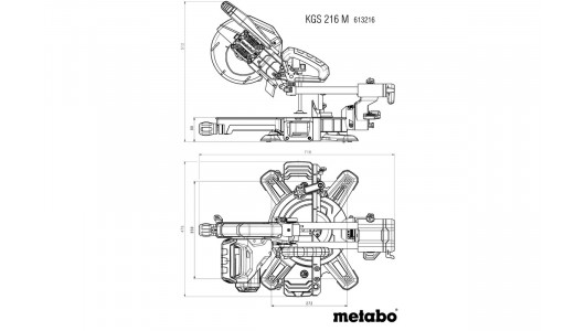 Герунг циркуляр с изтегляне ø216mm METABO KGS 216 M PCL image
