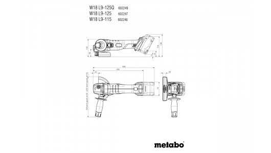 Baterie polizor unghiular. 125mm METABO L 18 L 9-125 2X4.0AH image