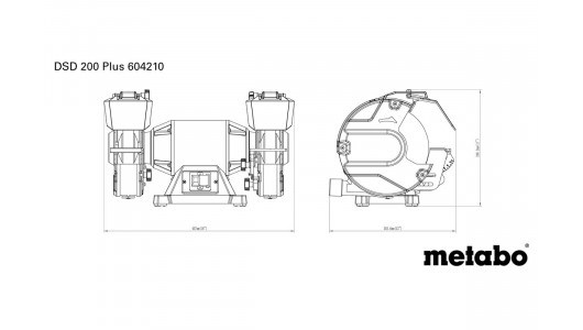 Шмиргел 750W 200mm METABO DSD 200 PLUS трифазен image