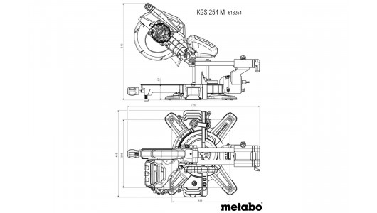 Герунг циркуляр с изтегляне ø254mm METABO KGS 254 M PCL image